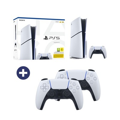 Sony PlayStation 5 Disc-Edition (E-Chassis) + 2x DualSense Wireless-Controller