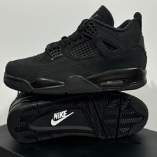 New Jordan 4 “Black Cat”Retro Men's Black Basketball Shoes Mid-Top (2020) (2025)