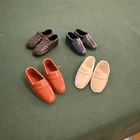 4 Pairs Of Vintage Barbie Ken Doll Shoes Brown Navy White Black
