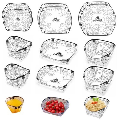 Collapsible Bowl Plate Cup Set Portable Mess Kit Food Grade Folding 6 Pieces 3