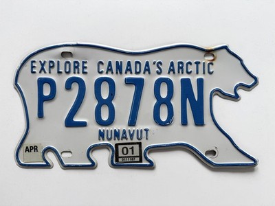 Nunavut Explore Canada Arctic Eisbär Kennzeichen Nummernschild Kanada Apr/2001