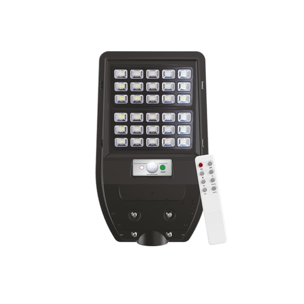 Luxula LED Solar-StraßEnleuchte 600 Lm Kaltweiß Schwarz IP65 Dimmbar-image