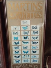 Framed, Complete set of Martin's Cigarettes Cards, Butterflies