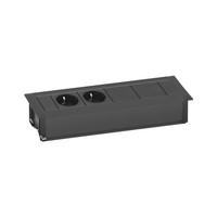 Evoline Frame-Dock Data Steckdosenleiste 2-Fach, 2 Freie ModulpläTze Schwarz