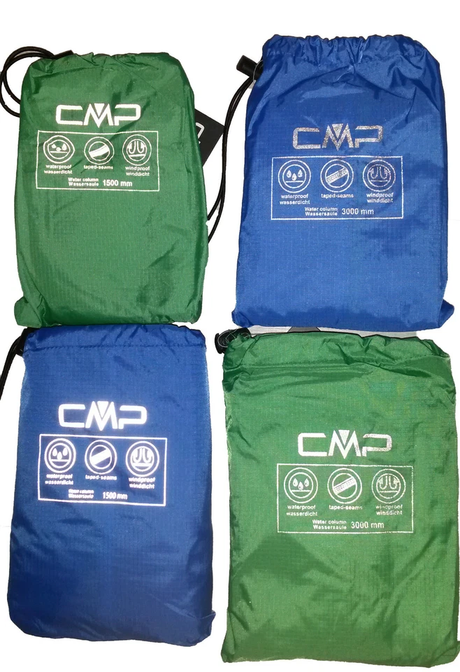 CMP Jungen Regenjacken mit Kapuze praktisch im Beutel blau + grün - Bild 2 von 2
