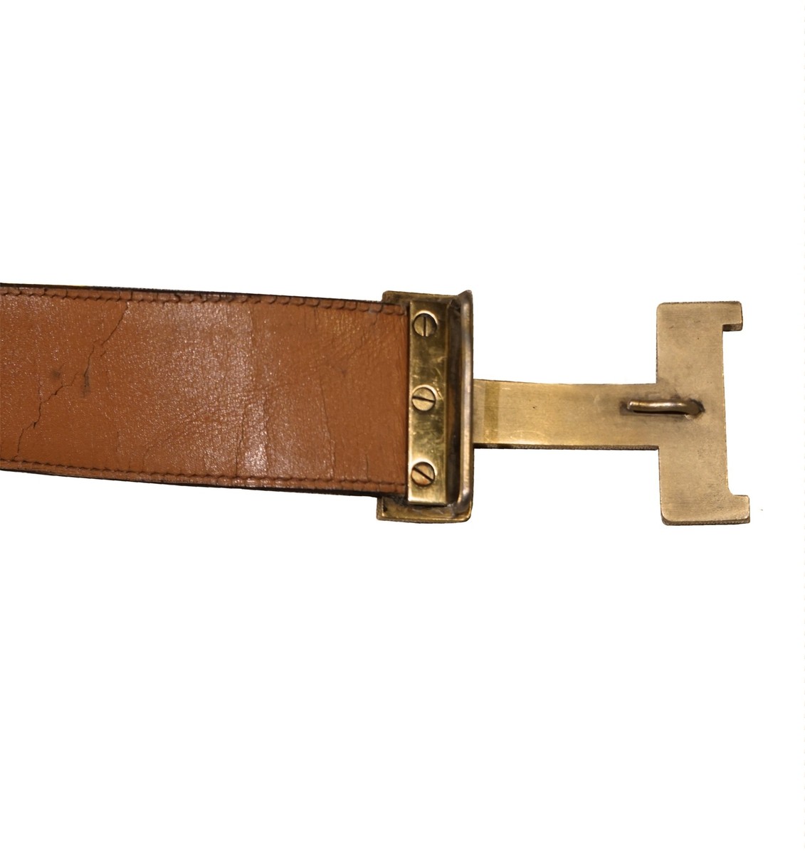 HERMES ブラウンレザーベルト 80 HERMES ブラウンレザーベルト 80