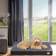 Orthopedic Memory Foam Velvet Dog Bed Washable Comfort Sofa Crate Jumbo Mattress