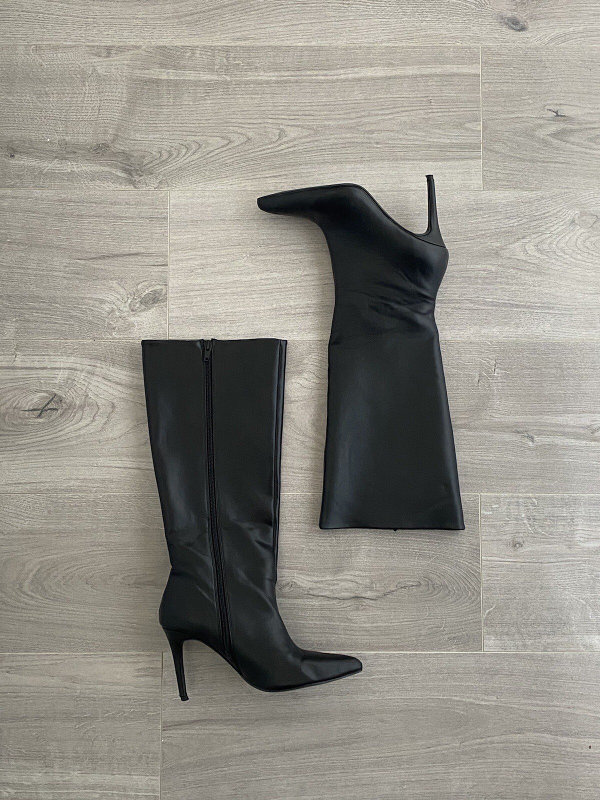 Womens Amazing Black Knee High Heel Boots UK 4 EU 37 US 6.5 eBay