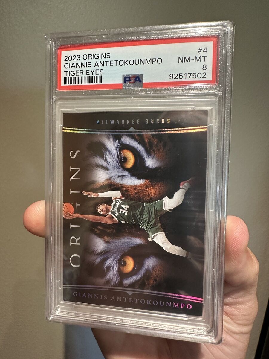 2023 Panini Origins Giannis Antetokounmpo Tiger Eyes PSA 8 2023 Panini Origins Giannis Antetokounmpo Tiger Eyes PSA 8