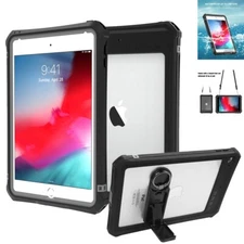 For iPad mini 4 5th Generation Waterproof Case Shockproof Heavy Duty Stand Cover