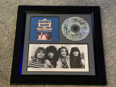 Quiet Riot Band Signed Autographed Display Kevin DuBrow Rudy Szaro