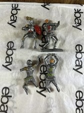 Vintage Medieval Knights Figures missing limbs RARE Lot of 4