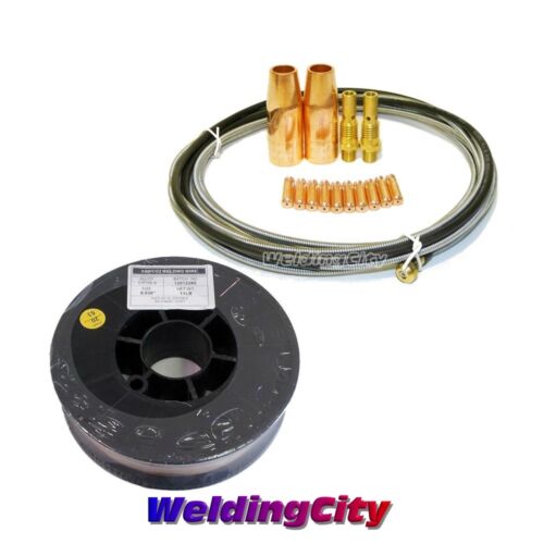 MIG Gun Accessory Kit & .035" Welding Wire ER70S-6 11-lb for Lincoln Tweco | M3W - Picture 1 of 8