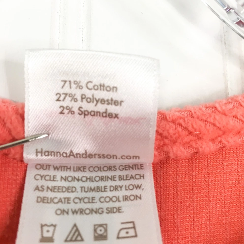 Hanna Andersson девочек Кокетливое платье розовый длинным рукавом твердого пуловер карманы 10 - Изображение 4 из 4