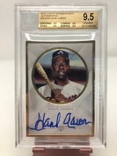 2016 TOPPS TRANSCENDENT AUTO HANK AARON BRAVES BGS 9.5/10 GEM MINT TCA-HA 52/52