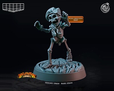 Pfadfinder Skelett Miniatur Kleiner Skelett Junge Figur für TTRPG's wie D&D 5e