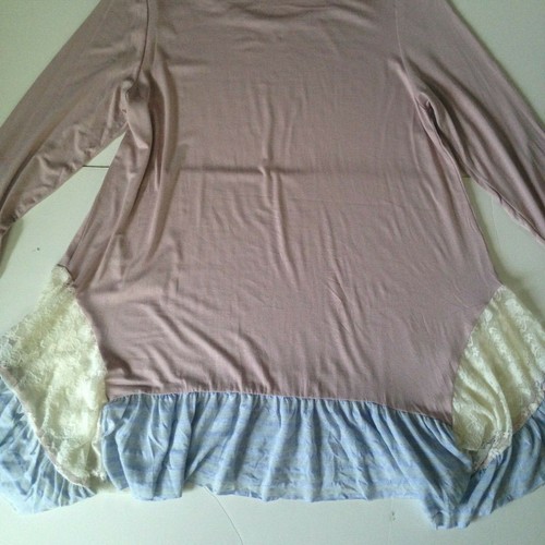 NEW! Oddi Top Women's Size Small Medium or Large Lace Hem Pink Lavender or Gray - Picture 25 of 29