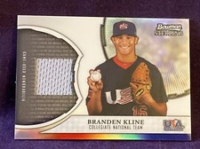 2011 Bowman Sterling Branden Kline Refractor Jersey Collegiate National Team USA