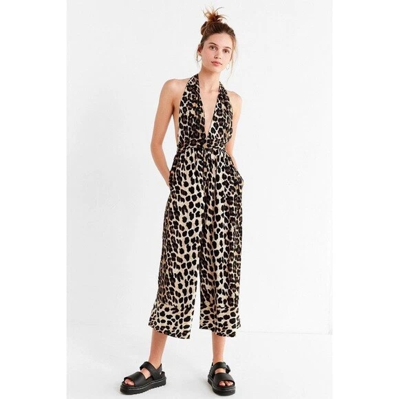 Urban outfitters on sale leopard jumpsuit
