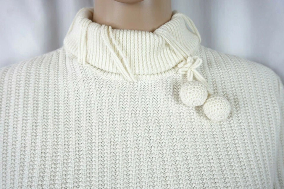 Pullover Barneys New York Taste Luxury Humor Crema 100% Lana Tejido Talla Pequeña Foto 2 de 4