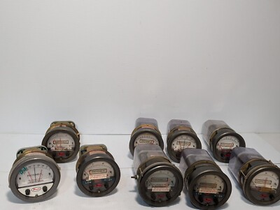 Lot of 9 Dwyer Photohelic pressure switches/gages as pictured
