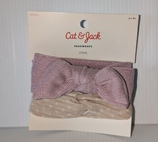 Baby Cat And Jack 2 Pack pin  tan dots Headwraps BNWT