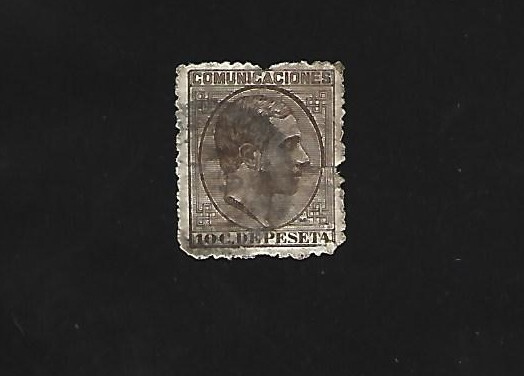 SELLO ESPAÑA - 10C DEPESETA. ALFONSO XII. #SPA/02
