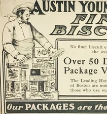 1901 Biscuits Austin Young Victorian Boston Bread Advertisement