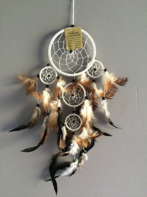 Capteur De Reves Attrape Reves Dreamcatcher Blanc Chambre Bebe Ebay