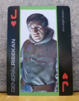 STAR WARS HEROES PLAYING TRADING CARD GENERAL RIEEKAN - REBEL