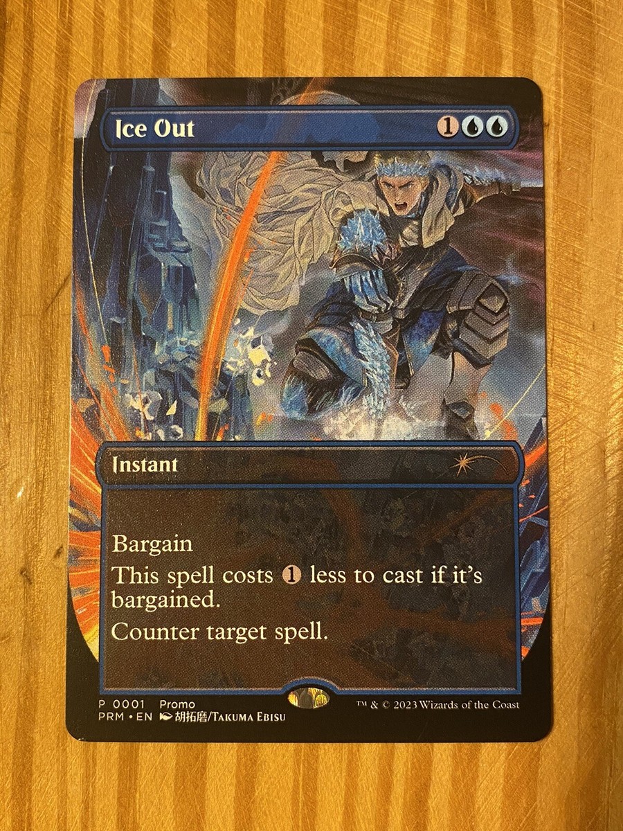 MTG magic cards NM-Mint, English Ice Out - borderless anime promo MTG magic cards NM-Mint, English Ice Out - borderless anime promo
