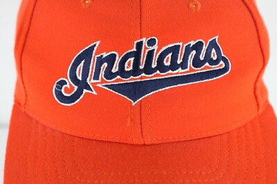 Vintage 90s Spell Out Cleveland Indians Baseball Snapback