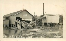 Aserradero de madera Sweet Home Oregon Cascadia años 30 postal RPPC 24-8569