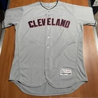 2016 Game Worn Chris Gimenez Cleveland Indians MLB Majestic Jersey Used Gray 48