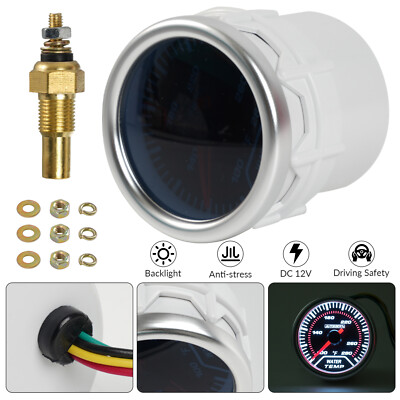 #ad 2quot; 52mm 100 280F Water Temp Gauge Coolant Temperature Meter w 1 8quot; NPT Sensor $17.09