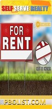 For Rent Sign with Stand, 17" x 13"  for Rent Sign,Double-Sided Yard Signs 2