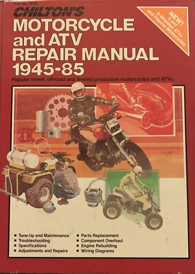 #ad #ad CHILTON#x27;S MOTORCYCLE and ATV REPAIR MANUAL 1945 85 $19.95