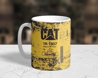 CAT Oil Filter or Cummins Fuel Filter Ceramic Coffee Mug: 11oz/15oz Clean/Dirty