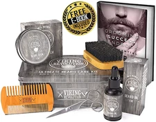 Viking Revolution Beard Care Kit for Men - Ultimate Beard Grooming Kit includes