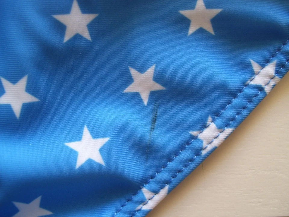 Traje de baño para niñas 1 pieza totalmente forrado rojo blanco azul mujer maravilla talla 4 Foto 3 de 3