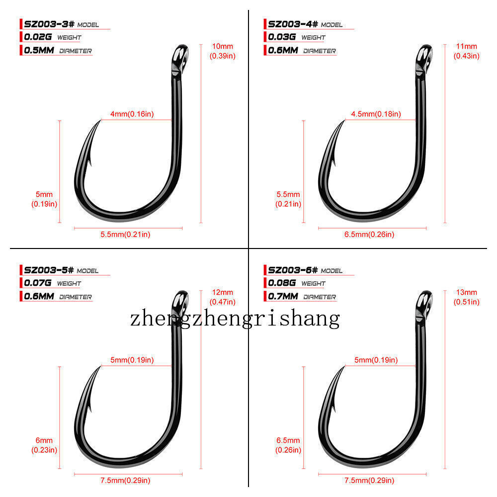 Lot De 8 Hameçons Truite Spirolino – Rouges, Ligne Bas De Ligne 2m, Acier Carbone 110, Tailles 4 à 12