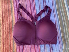 High Support Zip-Front Bra  All in Motion Size 34D