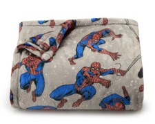 The Big One Throw Blanket Gray SPIDER-MAN Marvel Plush Over Sized 60" x 72" NEW