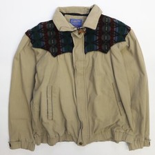 Vintage Pendleton High Grade Western Wear Bomber Jacket Size Large Aztec