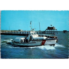US Coast Guard Boat Patrolling Near 126 Padre Island TX Vintage Postcard SPK30