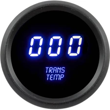 JEGS 41438 Transmission Temperature Gauge LED Digital [Black Face, Blue Numbers]