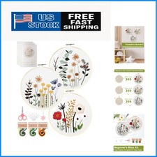 Beginner-Friendly Cross Stitch Kit - DIY Floral Designs with Video Support