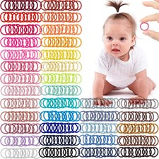C LLOT 360PCS Baby Hair Ties, 36 Multicolors Elastic Hair Ties,2cm in Diameter N
