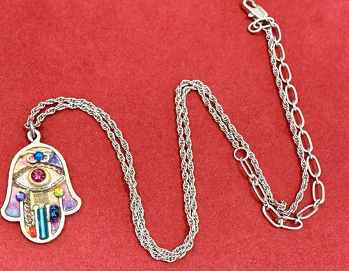 Collana colorata fatta a mano Seeka Hamsa! - Foto 3 di 6