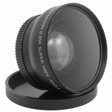 52MM 0.45x Wide Angle Lens + Macro Lens for 52mm DSLR and digital camera F